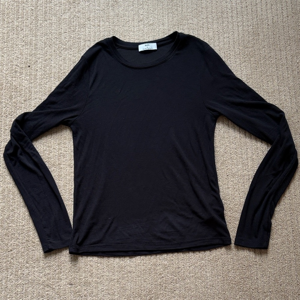 Knix Modal Rib Long Sleeve, Black, M